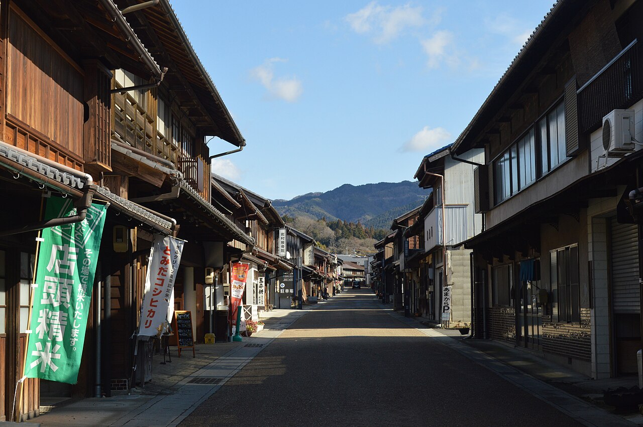 岐阜県恵那市岩村町の歴史的な町並み