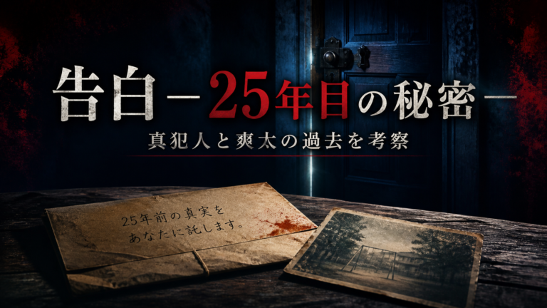 『告白－25年目の秘密－』の真犯人と爽太の過去を考察するアイキャッチ
