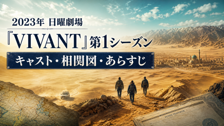 『VIVANT』第1シーズンのキャスト・相関図・あらすじのアイキャッチ画像