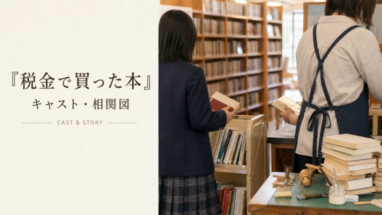 『税金で買った本』顔を出さない実写風アイキャッチ