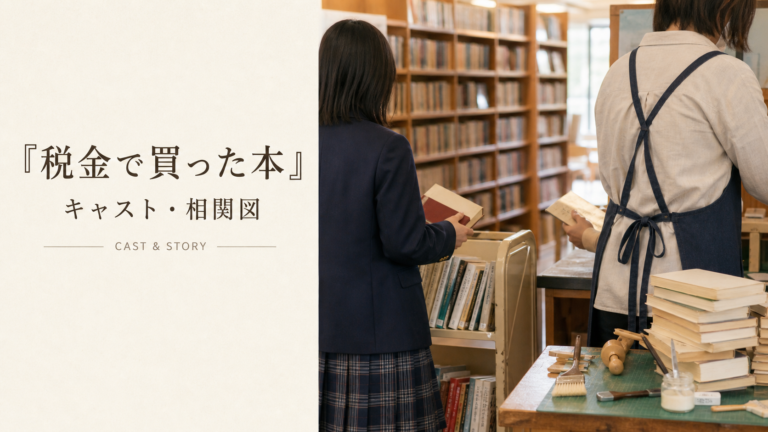 『税金で買った本』顔を出さない実写風アイキャッチ