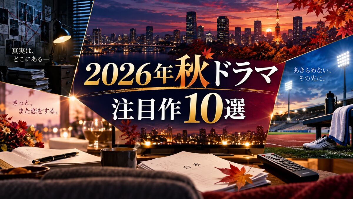 2026年秋ドラマ注目作10選を紹介する記事のアイキャッチ