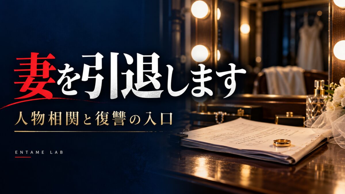 楽屋の鏡と指輪を描いた、妻を引退しますの記事用AIイメージ
